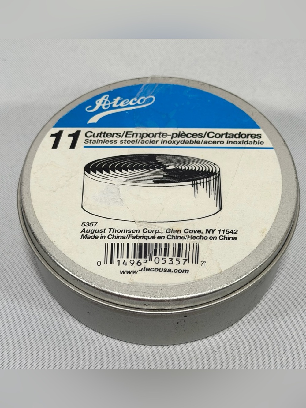 Ateco Plain Edge Round Cutters in Graduated Sizes Stainless Steel 11 Pc